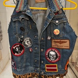 Vintage pink rock vest